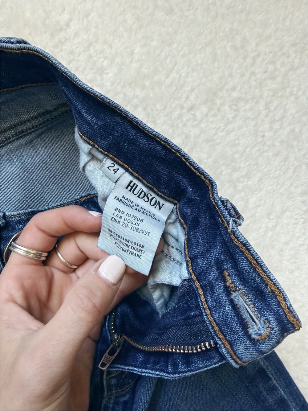 Hudson Tally Deep Cuff Skinny Jeans - Picture 5 of 11